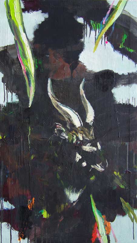 Nyala, Oil on canvas,  92 x 52cm, 2017