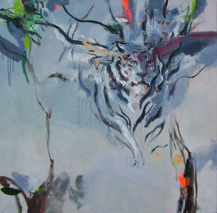 Tigress, Oil on canvas, 120 x 120cm, 2017