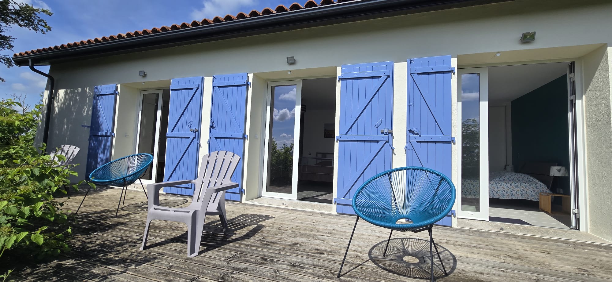 Terrasse Est pour les magnifiques levers de soleil
