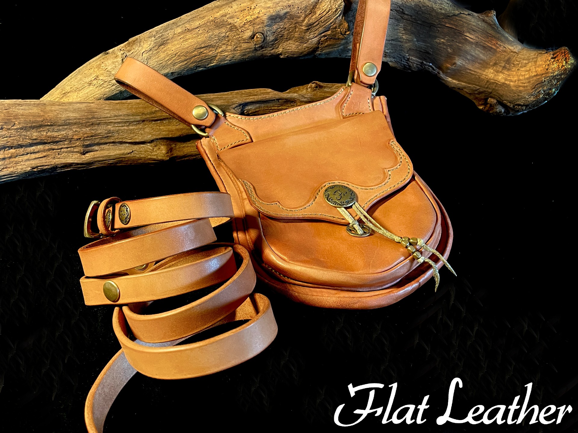 Medicine Bag - Flat Leather
