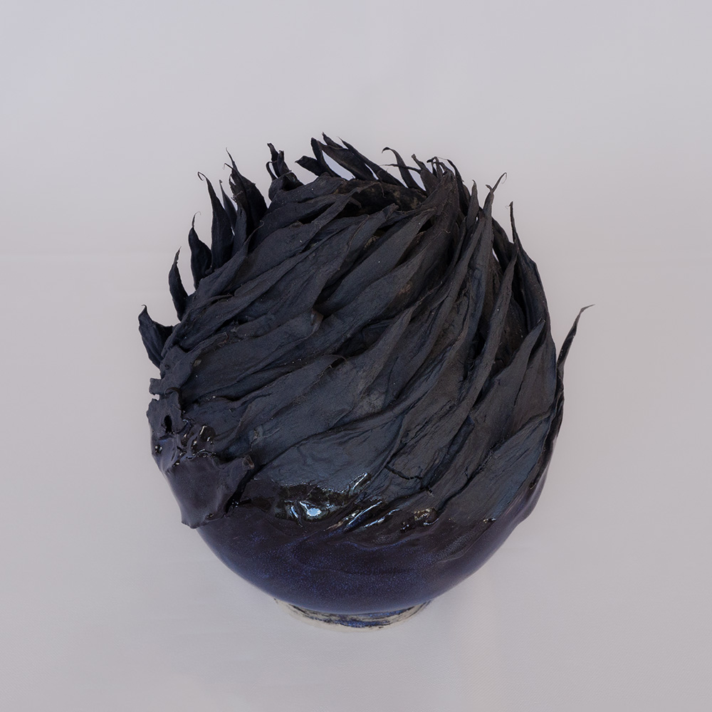 Corvus (Rabe) | schwarzes Porzellan