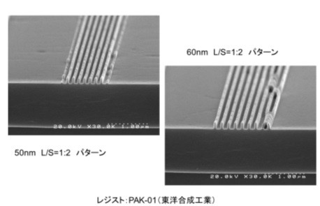 光インプリントの転写例