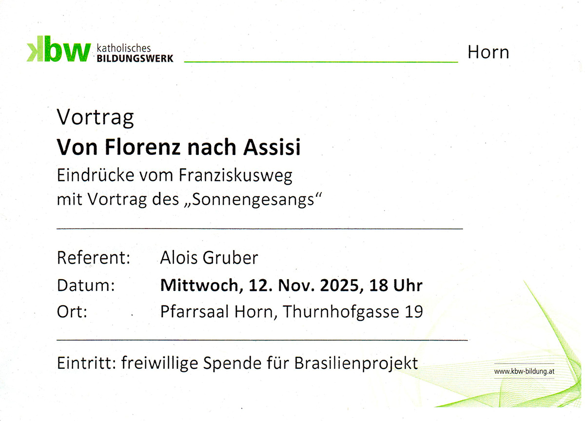 "Von Florenz nach Assisi" - Eindrücke vom Franziskusweg