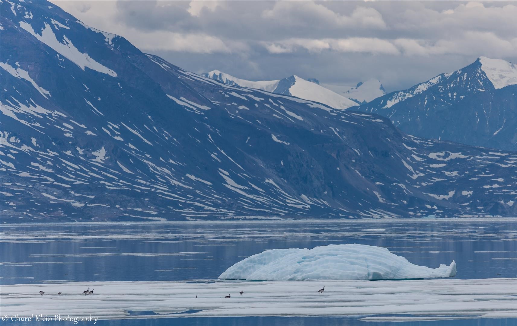 Exploring the Kong Oscar Fjord - Iceberg behind our camp