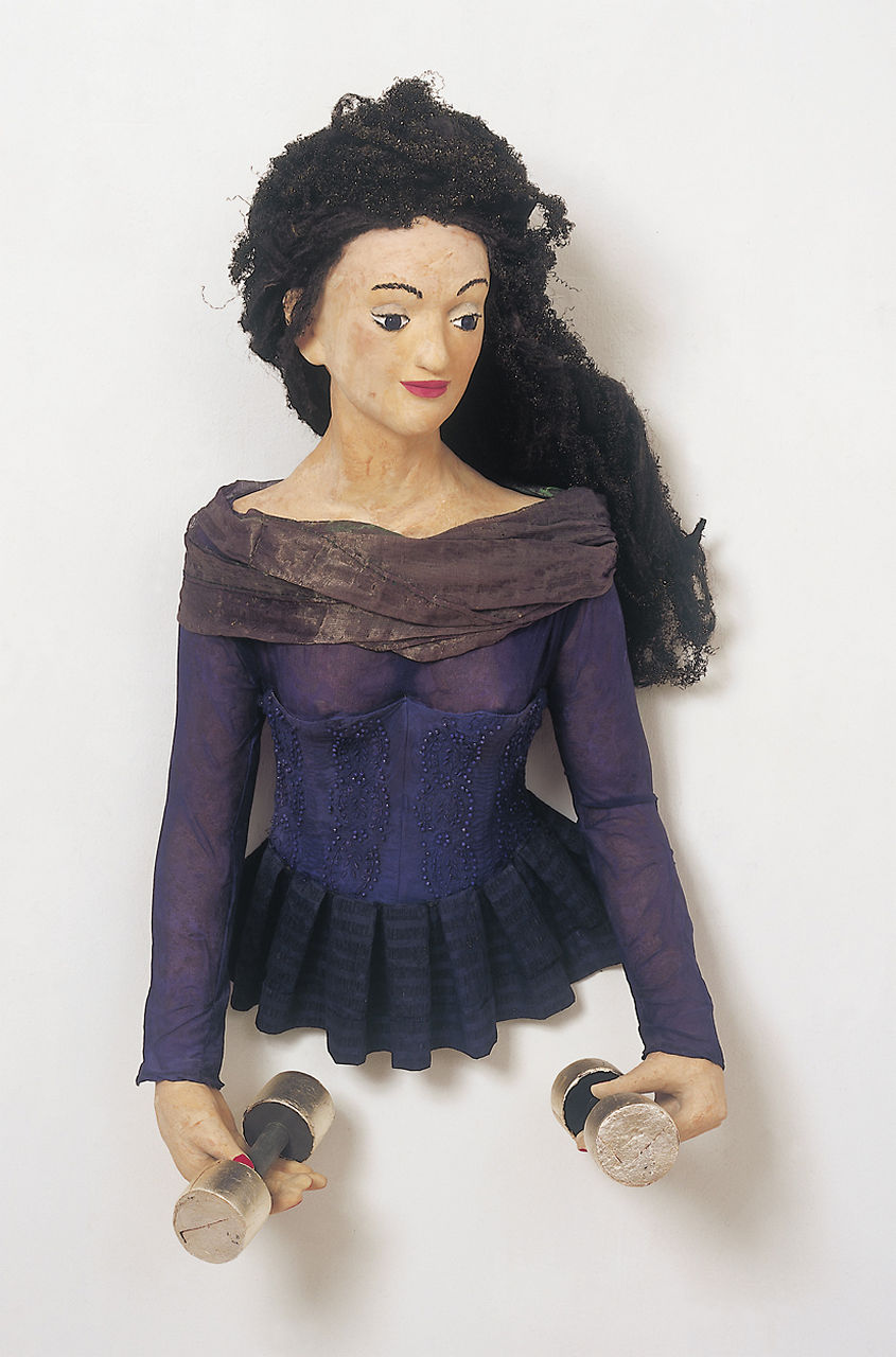 Warum habe ich mir bloß diese Hanteln gekauft? | 2004 | 76 cm | Mischtechnik