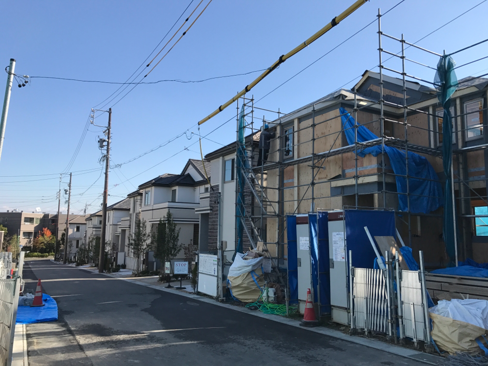 ツーバイフォー住宅施工現場