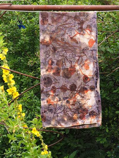 ecoprint, eucalyptus from my garden, wool jersey