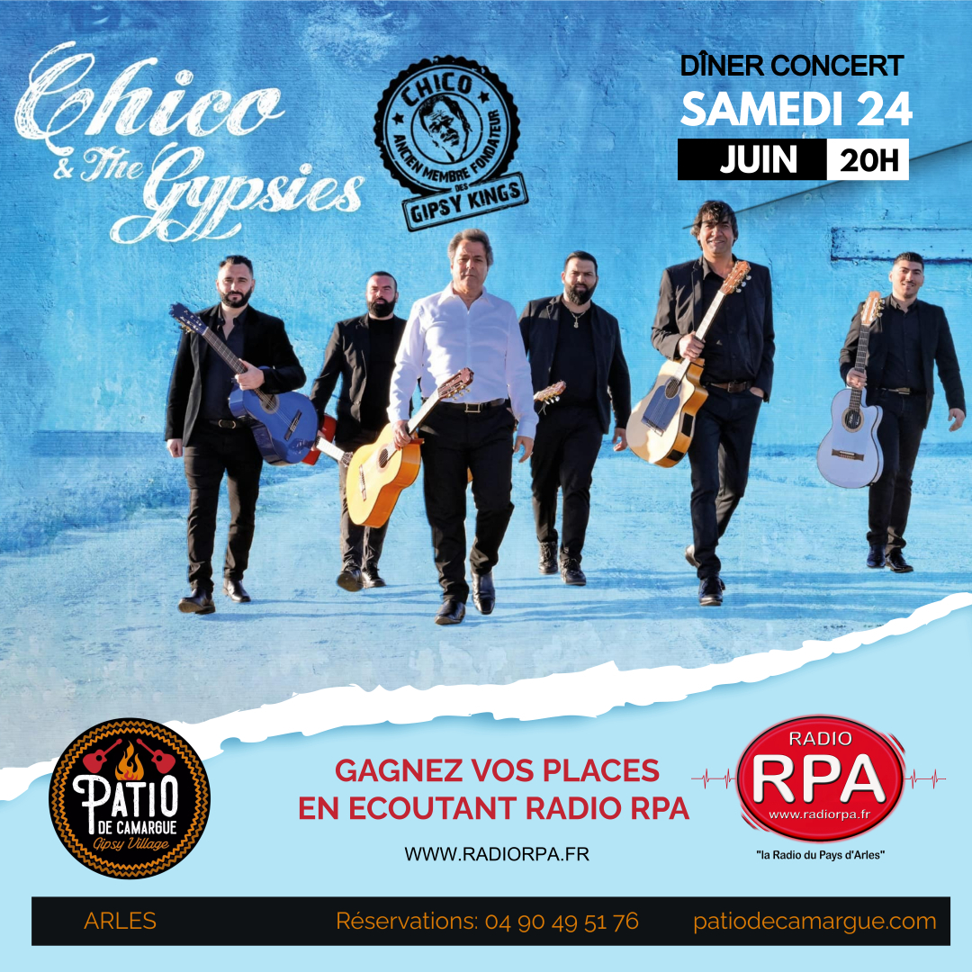 Jeu Chico & the Gypsies au Patio de Camargue 24-06-2023