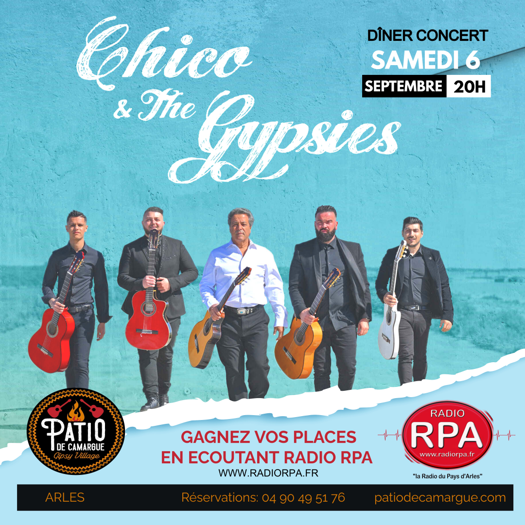 Jeu Chico & the Gypsies au Patio de Camargue 06-09-2025