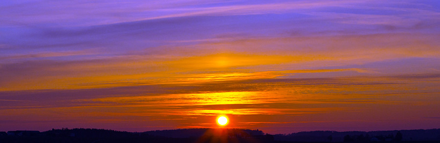 Sonnenuntergang über Weinbach