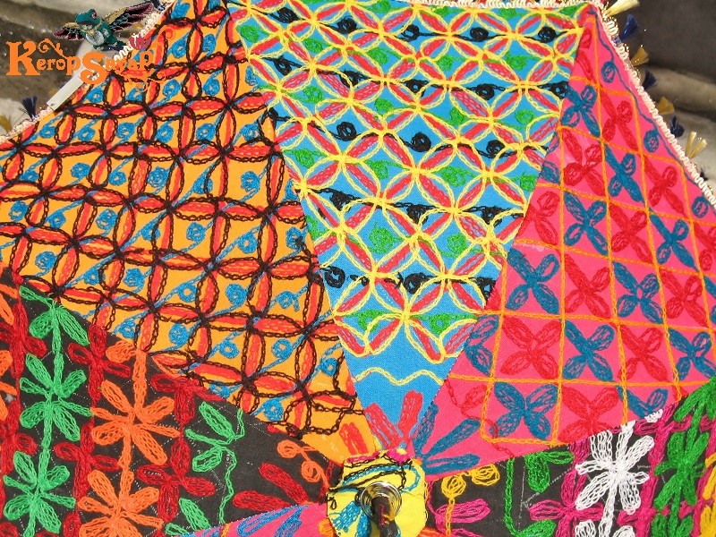 エスニック☆カラフルインド刺繍 パッチワーク日傘】 - アジアン エスニック☆カラフルインド刺繍 パッチワーク日傘】 - アジアン