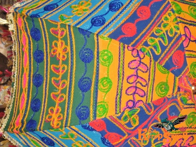 エスニック☆カラフルインド刺繍 パッチワーク日傘】 - アジアン