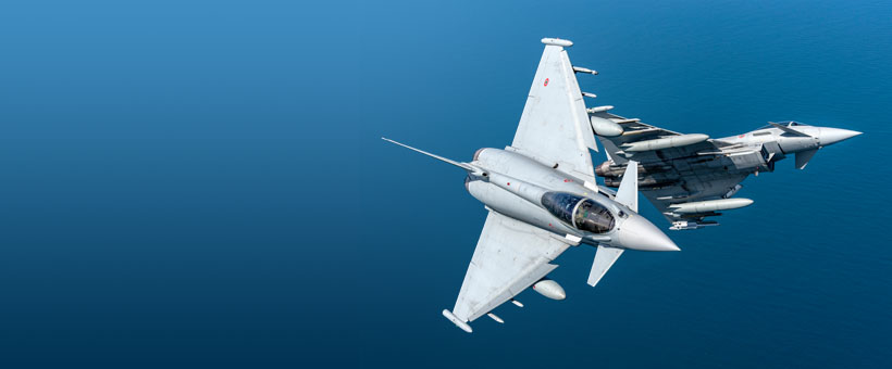 Euro Fighter: Its smaller wings are unstable, but allow greater mobility.