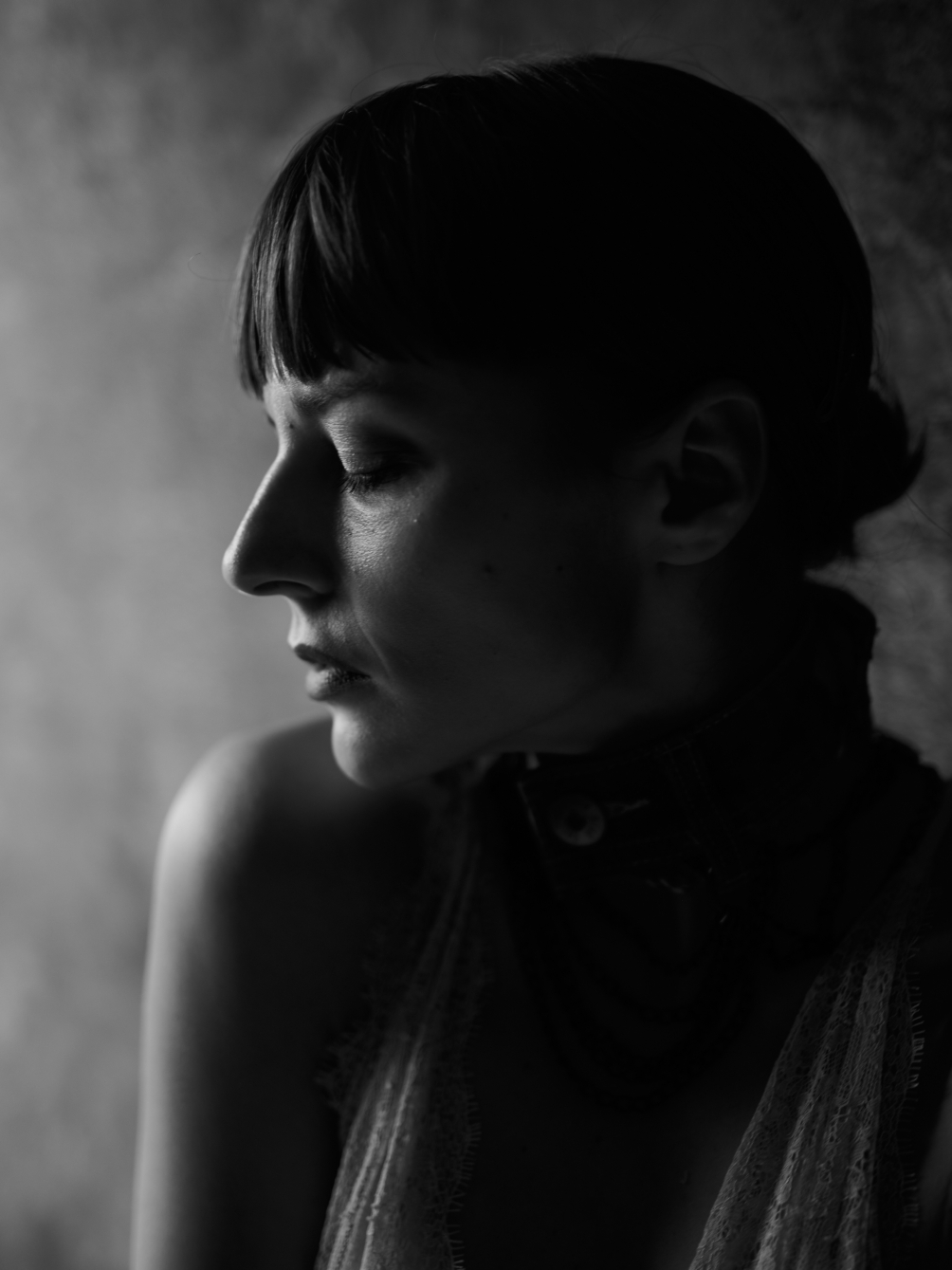 Porträt, Schwer weiß, Analog junge Frau, porträtfoto