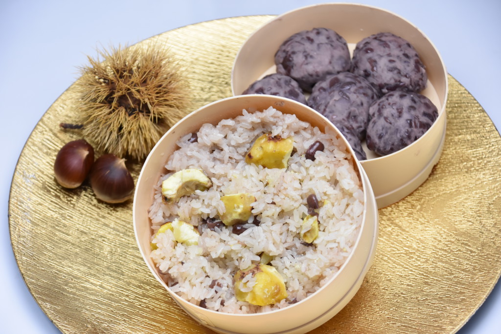 秋の和菓子フェア　≪栗おこわとおはぎの2段セット≫4日間限定で販売致します。９月20日㈯～23日㈫まで