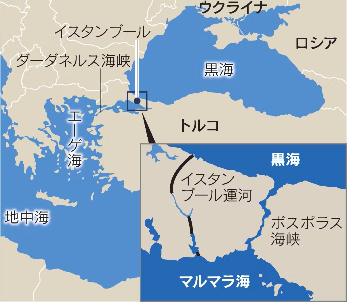 ボスフォラス海峡の地図