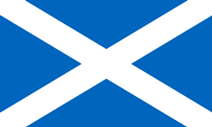 The national flag of Scotland, known as “Saint Andrew’s Cross”