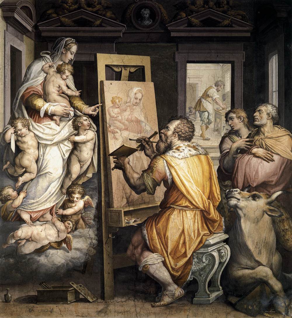 “Saint Luke Drawing the Virgin” by Giorgio Vasari