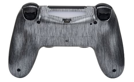 Playstation4 controller brushed aluminium zwarte basecoat