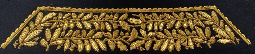 broderie or col general de devision premier empire replica HABIT DE PETIT UNIFORME DU GÉNÉRAL DE DIVISION LAMARQUE AU RÉGLEMENT DU 1er VENDEMIAIRE AN XII (24 septembre 1803), PREMIER EMPIRE.