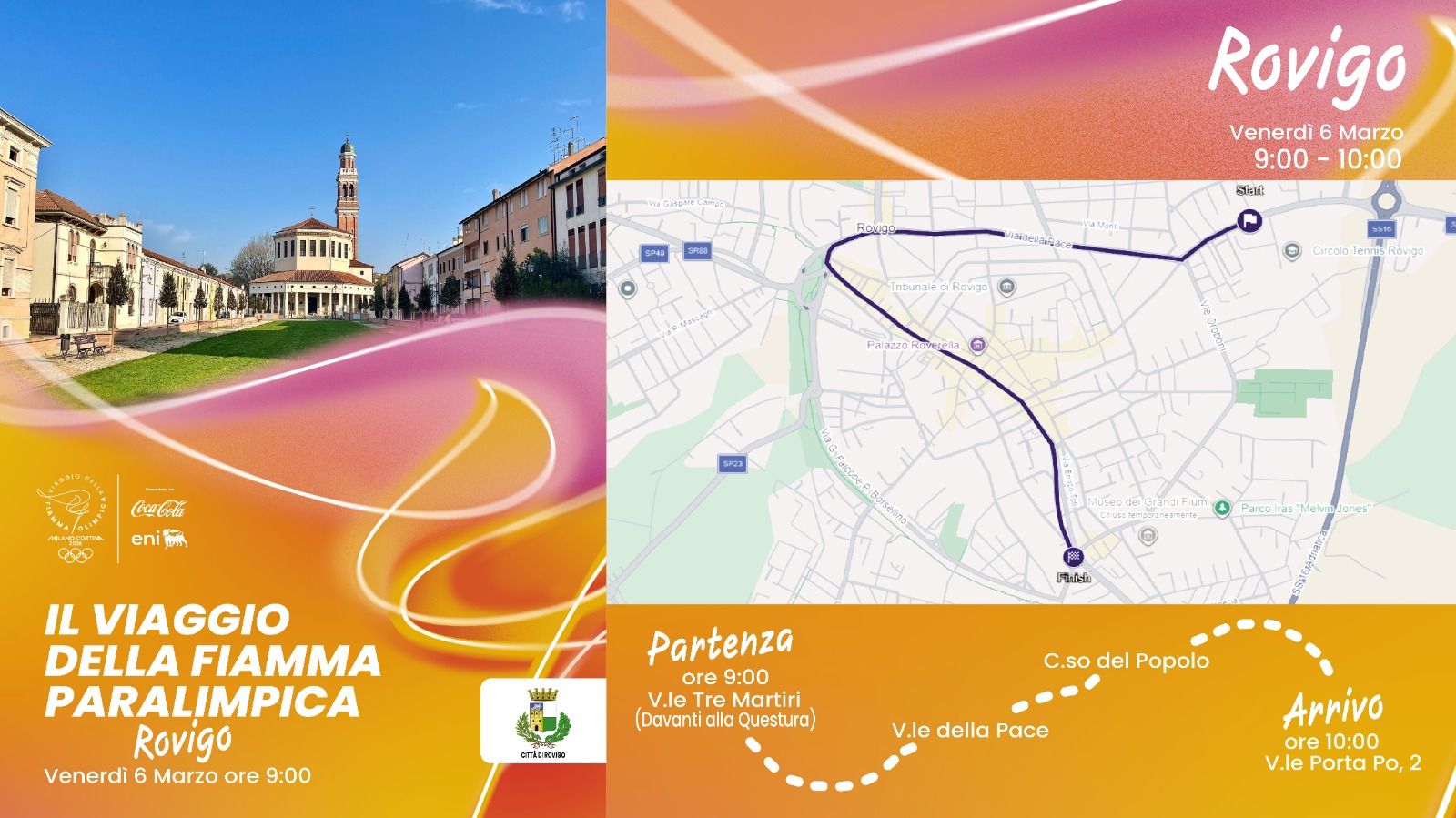 Rovigo accoglie la Fiamma Paralimpica