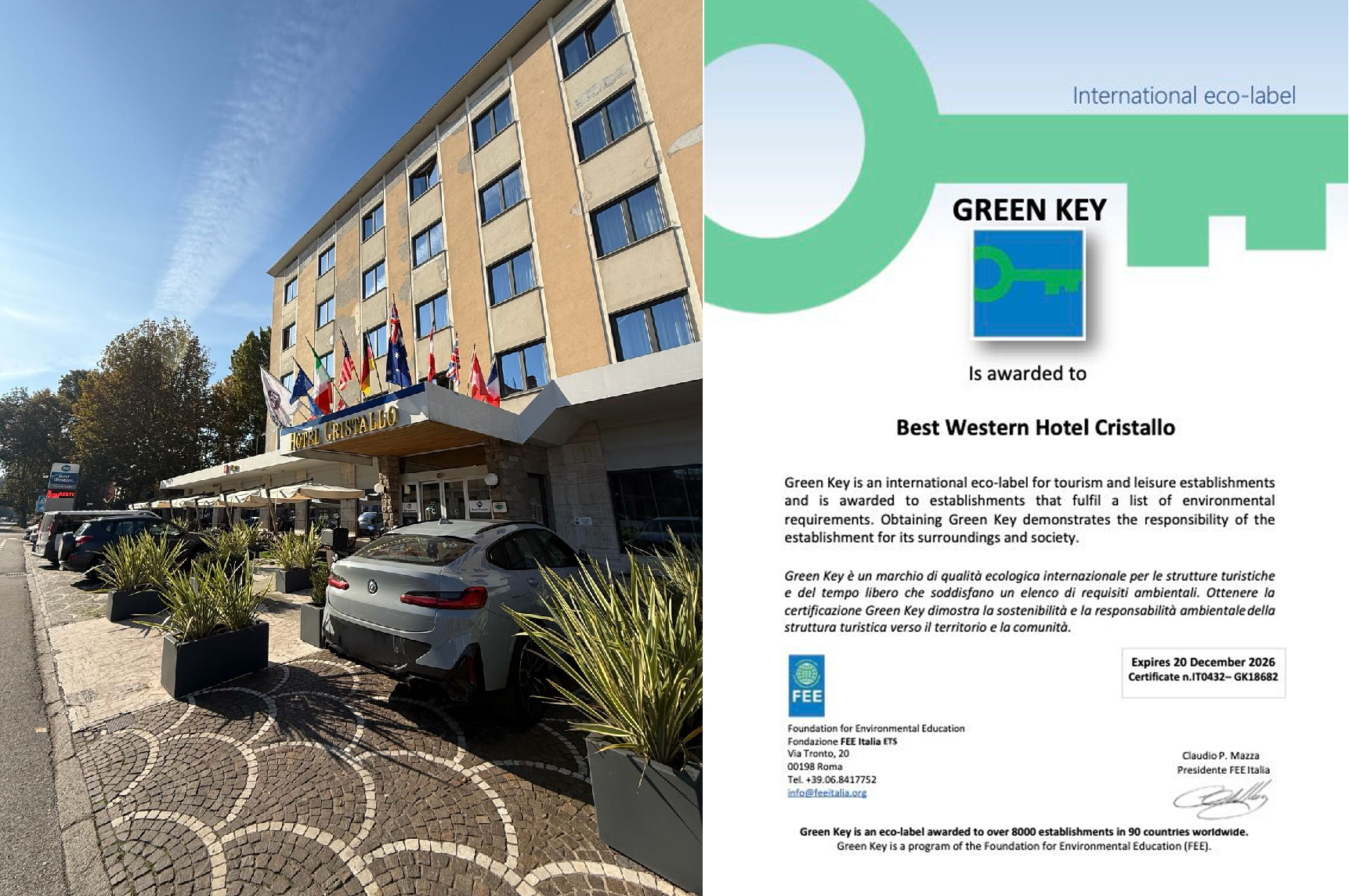 Il Best Western Hotel Cristallo conferma la sua identità green