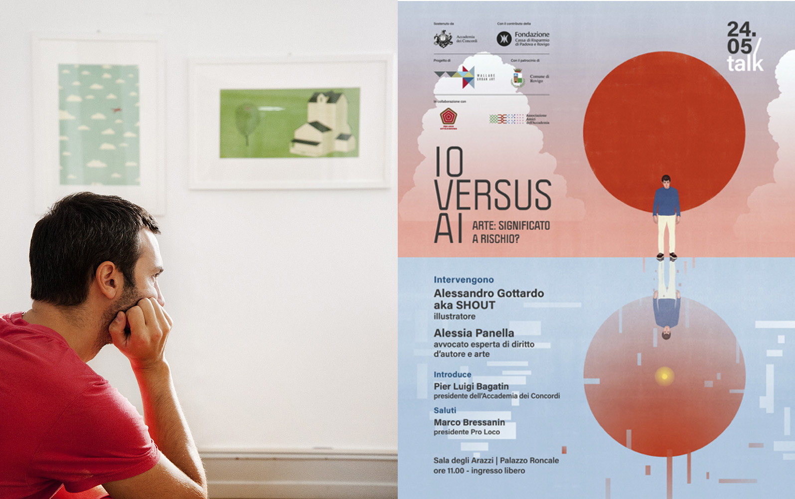 IO versus AI. La nuova installazione su Accademia dei concordi firmata Shout