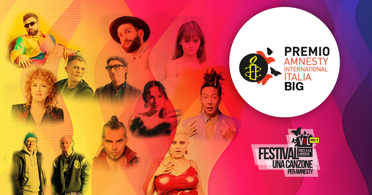 ECCO LE DIECI CANZONI FINALISTE AL PREMIO AMNESTY INTERNATIONAL ITALIA 2025