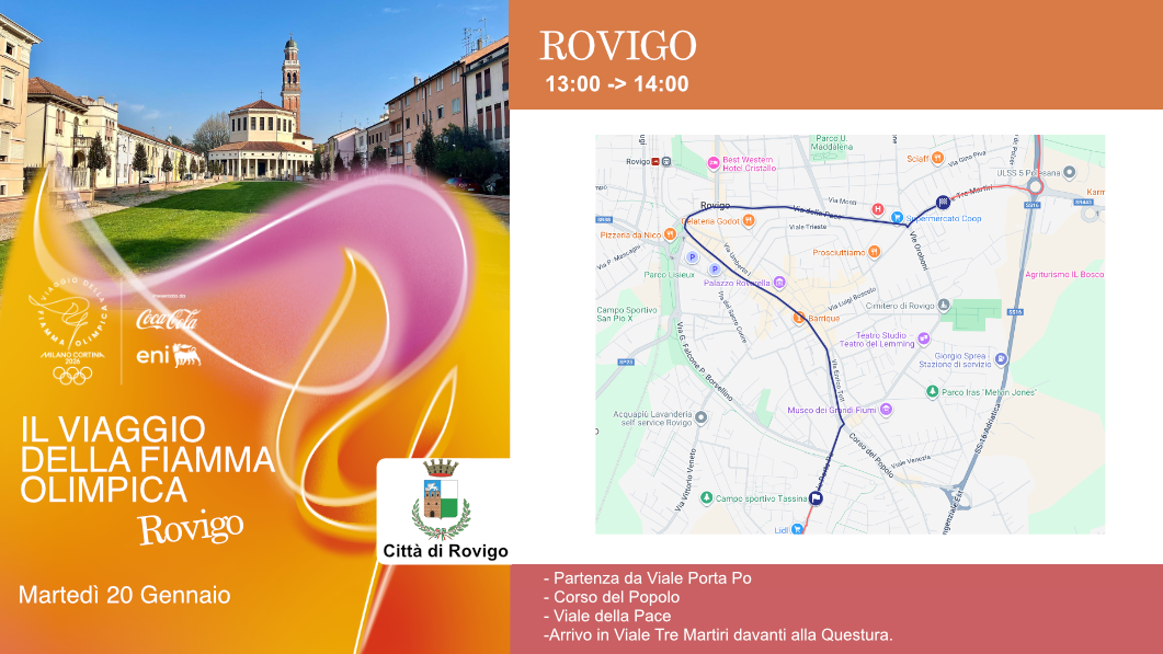 La Fiamma Olimpica accende anche Rovigo