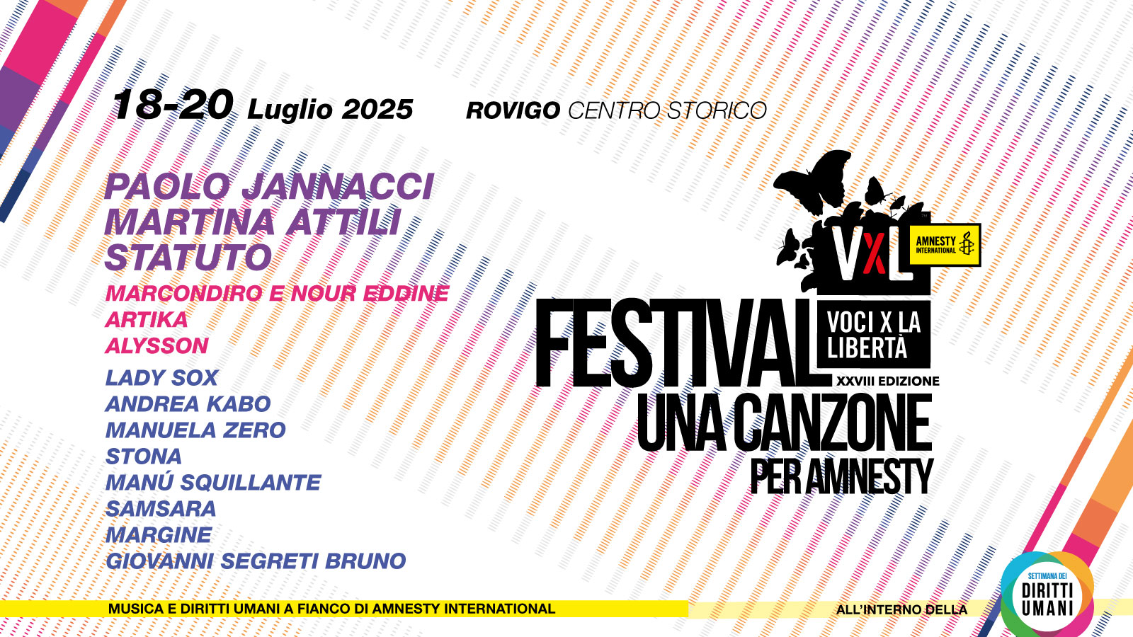 DAL 18 AL 20 LUGLIO A ROVIGO PER FESTEGGIARE I 50 ANNI DI AMNESTY ITALIA