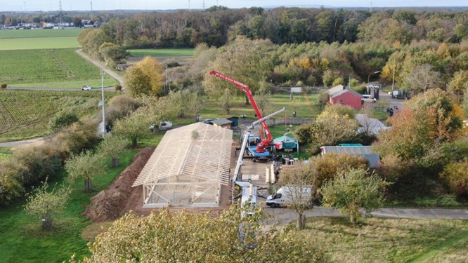 Drohnenbild der Firma Evertz Holzbau