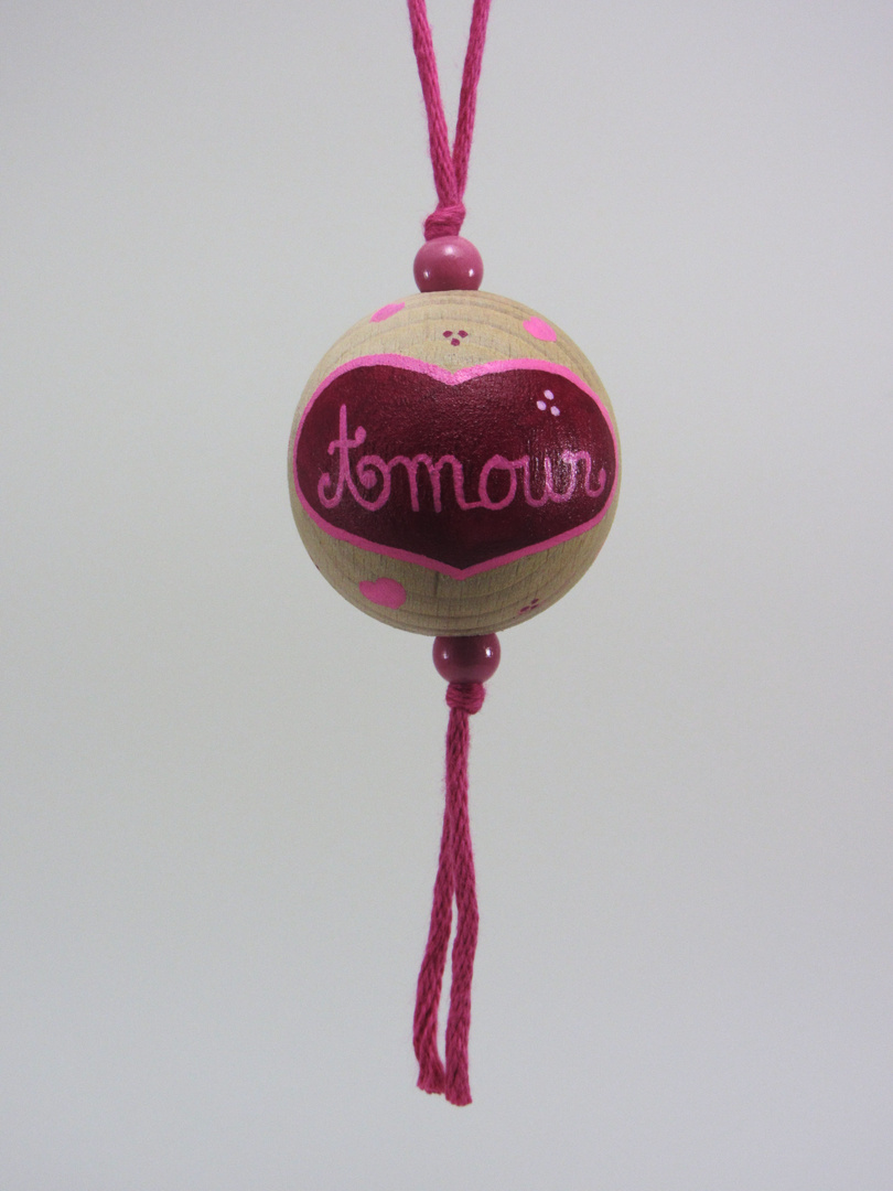 Boule fuchsia AMOUR "3 points" (fuchsia/rose) - Le Chaton et sa Poulette