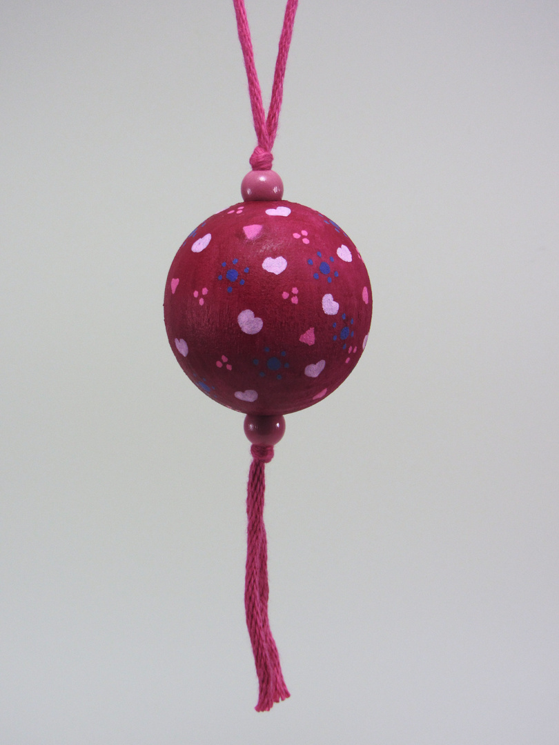 VENDUE - Verso Boule fuchsia AMOUR "confettis" (fuchsia/rose/violet) - Le Chaton et sa Poulette