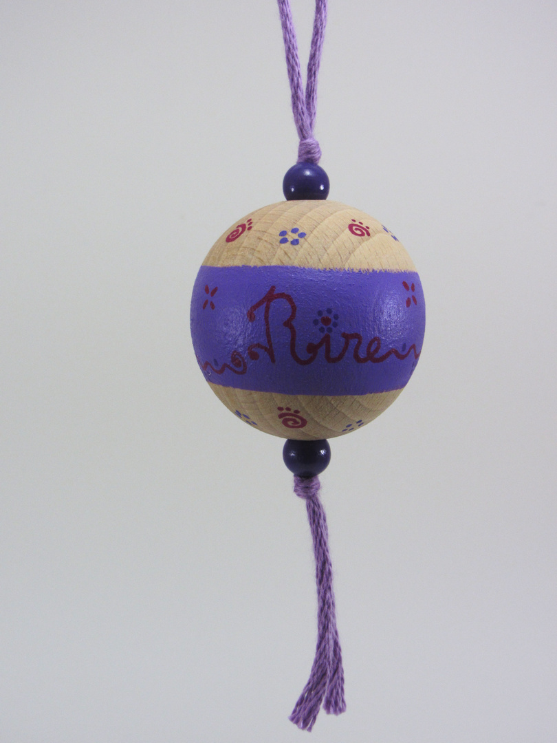 Boule violette RIRE (violet/rouge) - Le Chaton et sa Poulette