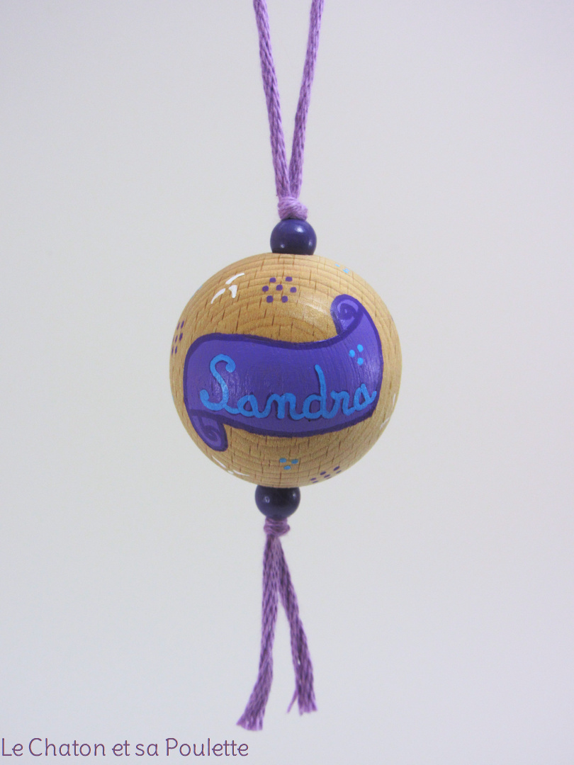 Boule violette SANDRA - Le Chaton et sa Poulette 
