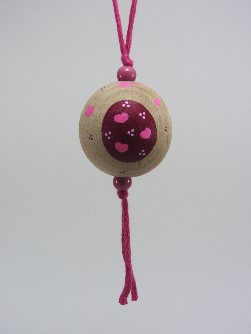 Verso Boule fuchsia AMOUR "3 points" (fuchsia/rose) - Le Chaton et sa Poulette