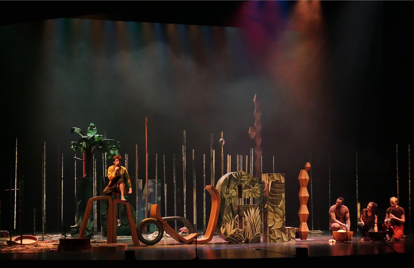 Photo de scénographie de l'opéra: Jungle, opéra sauvage. Opéra de Bordeaux. Mise en scène Stéphane Guignard..