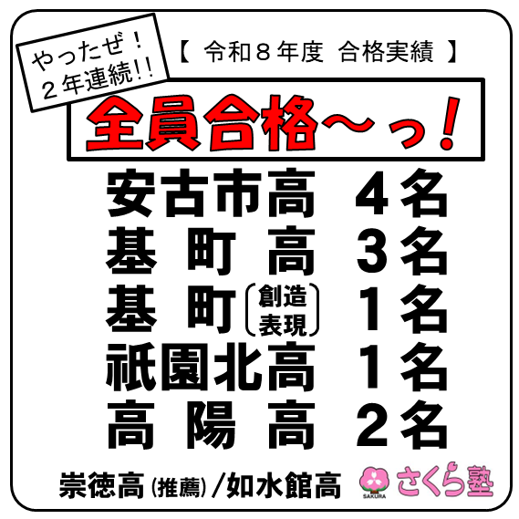 令和８年度 全員合格だいっ！