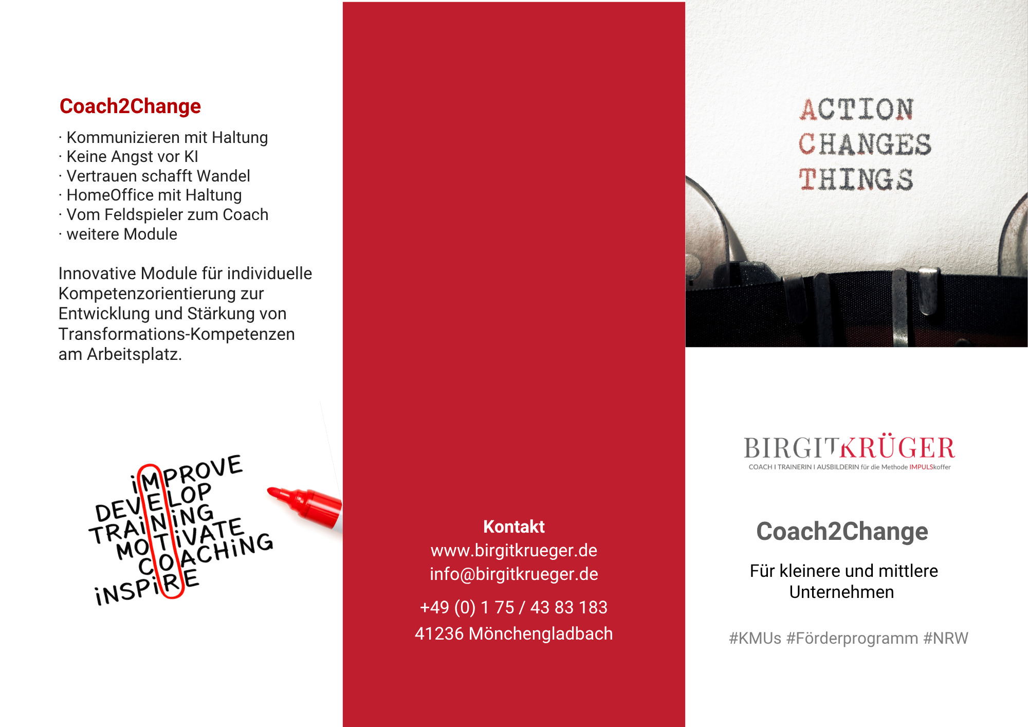 Coach2Change Flyer Aussenseite