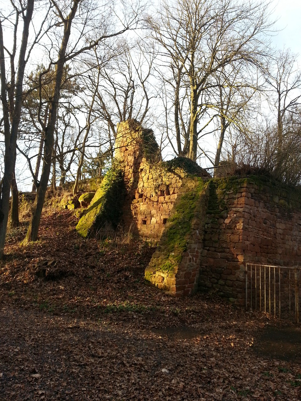 Keltische Burgruine hinter dem Gebäude