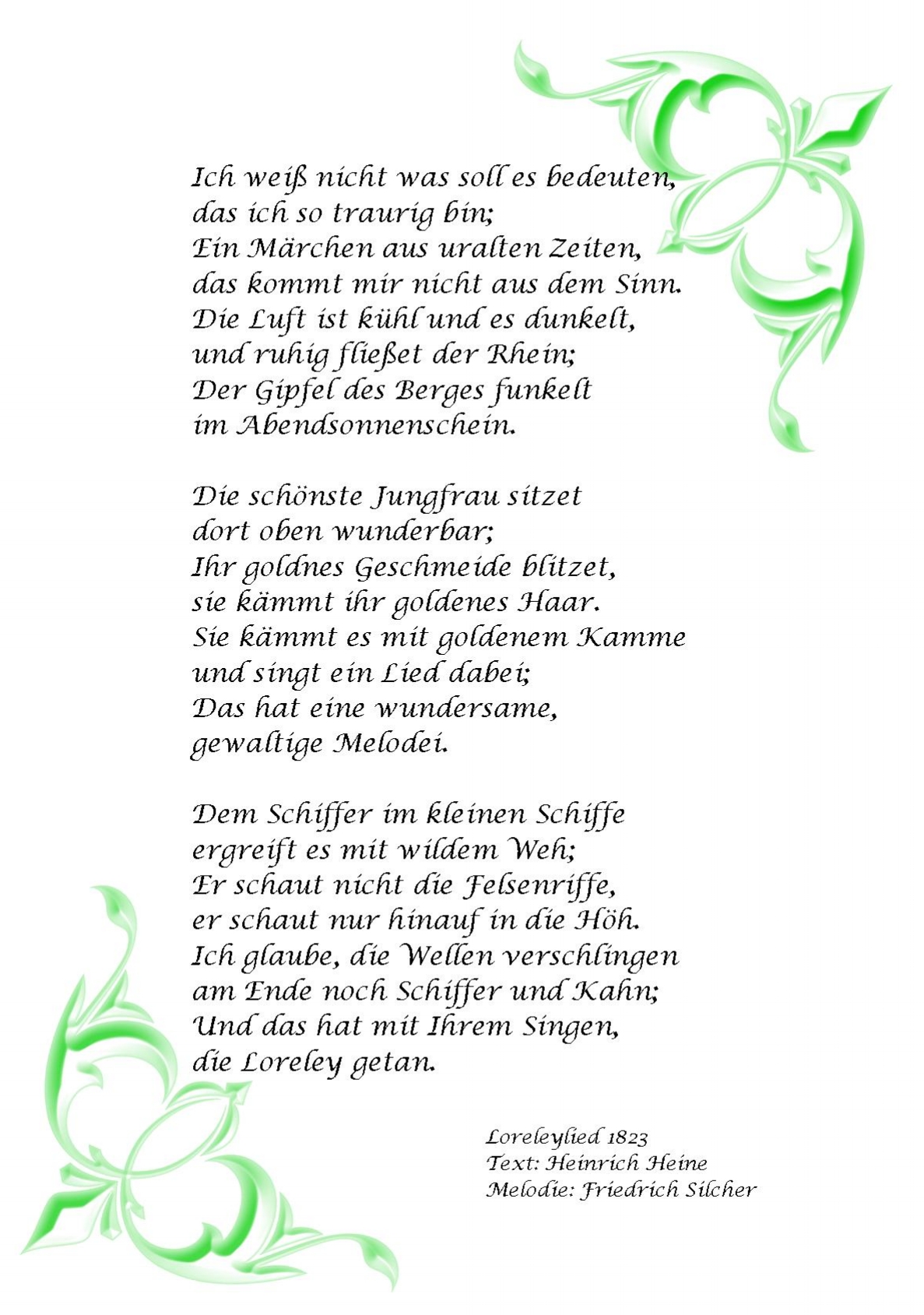 Loreley Lied Loreleystadt St. Goarshausen
