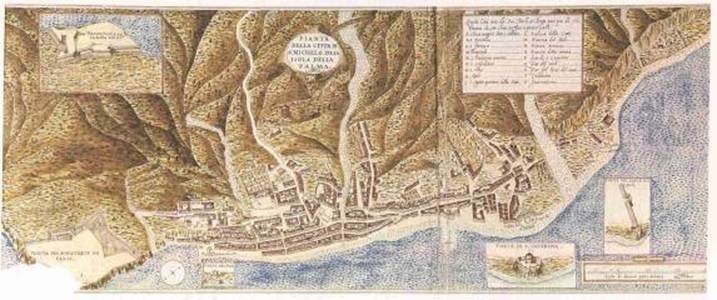 Frontis Santa Cruz de La Palma, Leonardo Torriani 1587. Source: Gracias a Palmeros en El Mundo