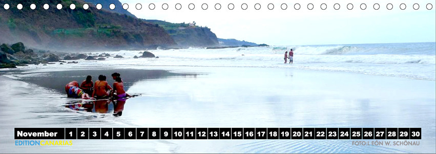 Kalenderblatt November 2013 aus dem EDITIONCANARIAS- Tischkalender "Vamos a la playa"