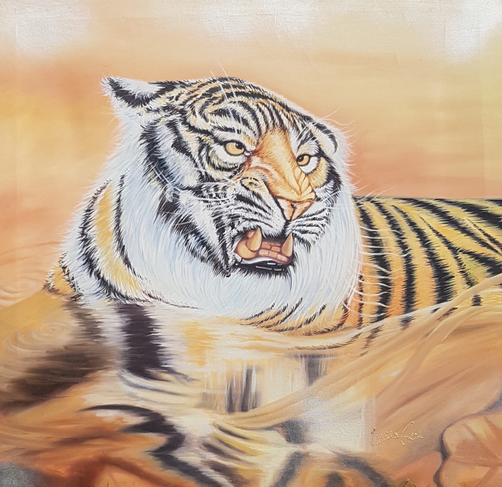What do you want to make those eyes that me for (Technik: Ölmalerei auf Leinwand 81,5 X 79,5 X 2 cm)