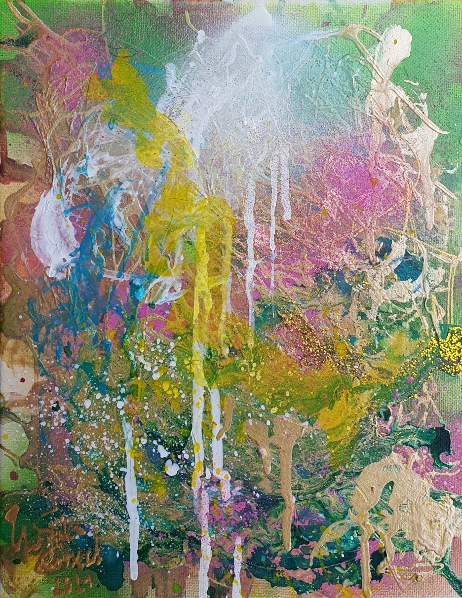 It's a really good feeling (Technic: Acryl/Mixed Media on Canvas 30 X 24,5 X 1 cm) 