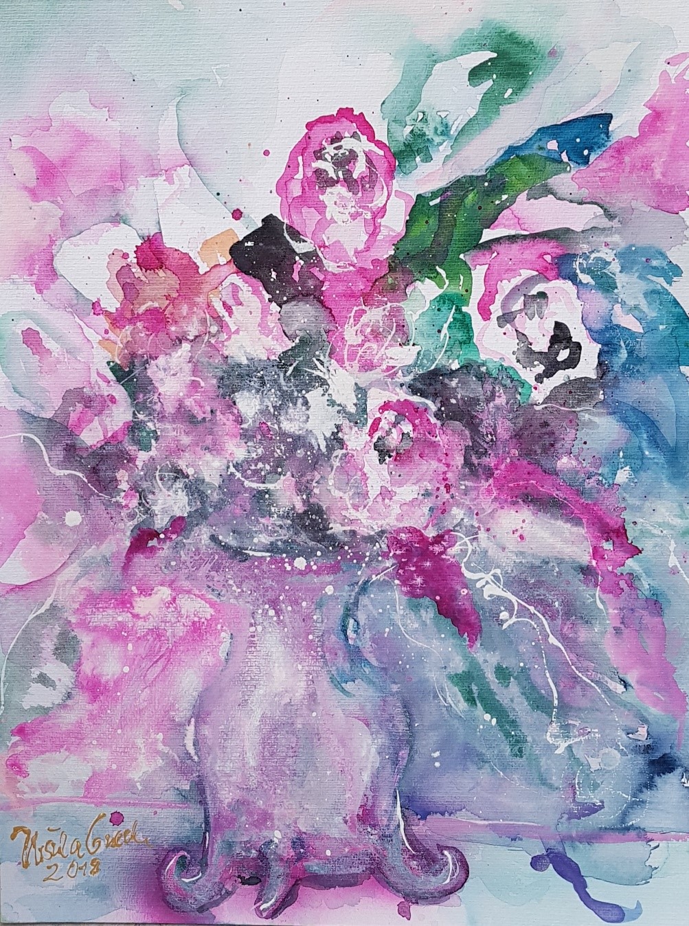 You are the sunshine of my life  (Technik: Aquarell auf Hahnemühle 450 g  42 X 56 cm)