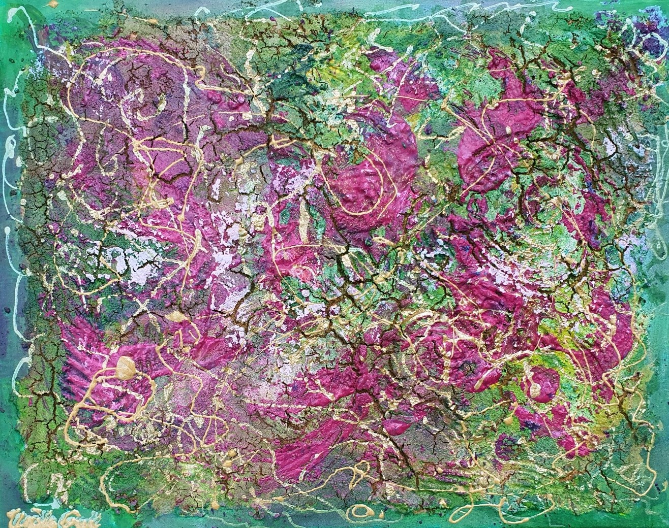 Roses forever on Canvas (Acryl/Mixed Media ) 
