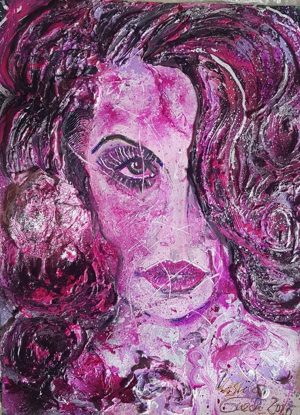 Maybe tomorrow (Technik: Acryl/Mixed Media auf Special-Papier 30 X 40 X 0,2 cm)