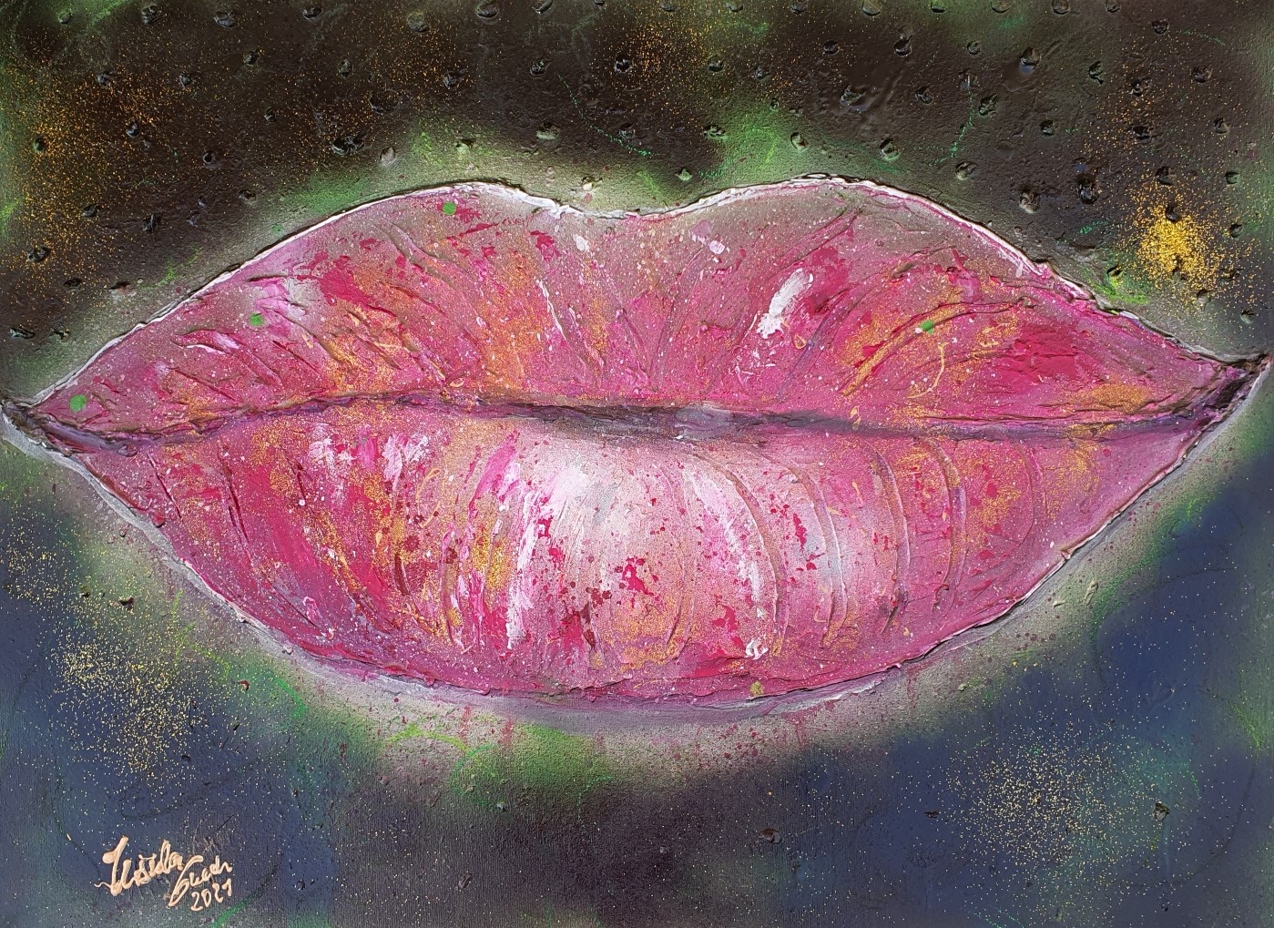 I will always love you/Whittney Houston (Acryl/Mixed Media on Canvas 60 X 80 X 2 cm)