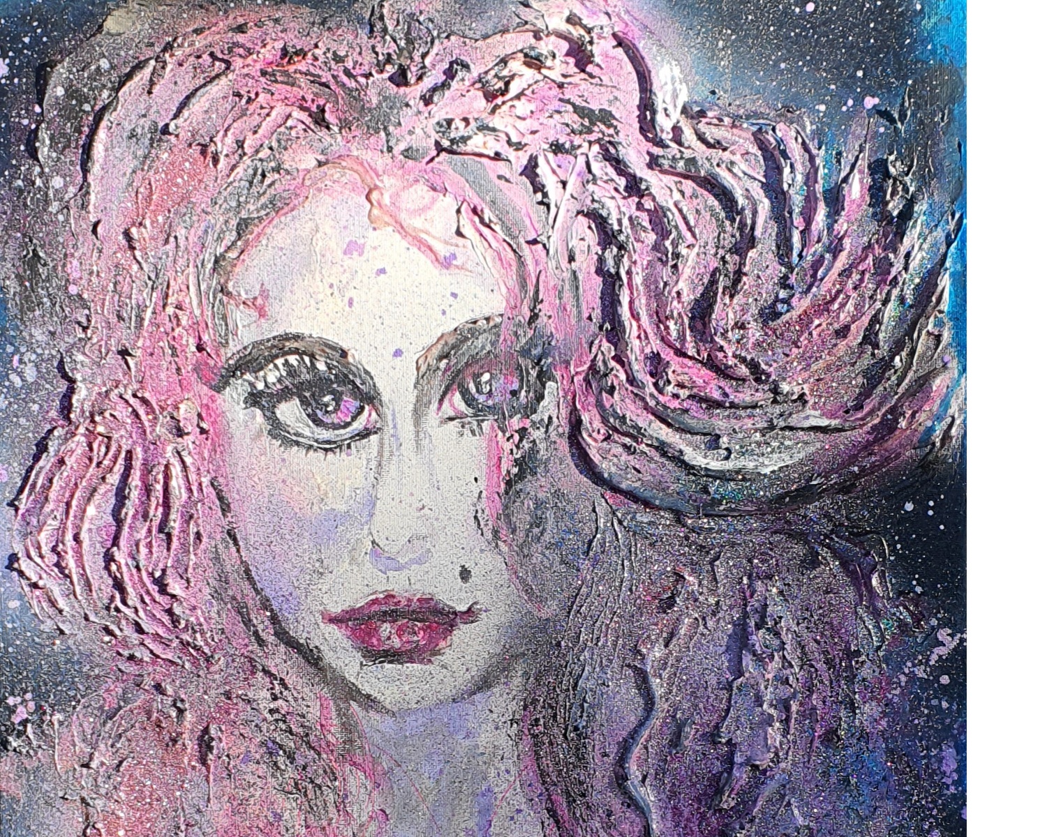 Cry to me  40 X 50 X 1,5 cm, Acryl/Mixed Media, on Canvas